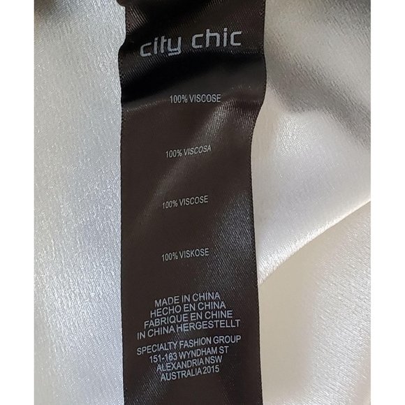 City Chic Tunic Top Military Green 16 High Low Button Front Collar 3/4 Sleeve NW - Picture 10 of 12